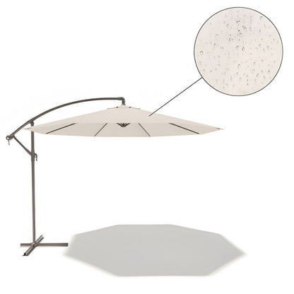 Parasol décentré 3x3 m rétractable avec bras rotatif à 360° et fermeture à manivelle